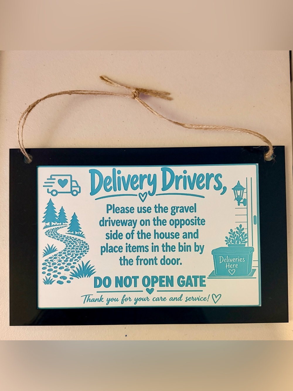 Custom Wood Sign approx 9”x7” - Picture 1 of 5